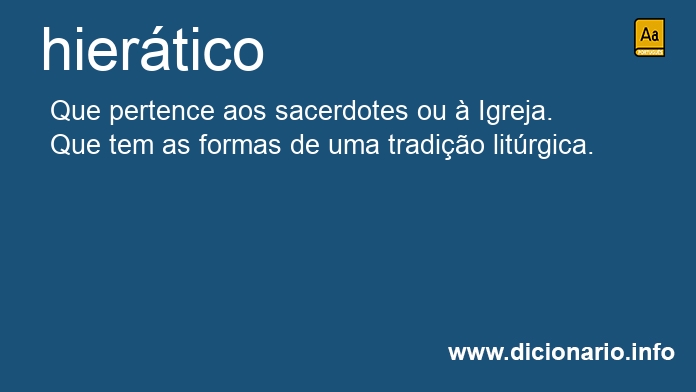 Significado de hierticos