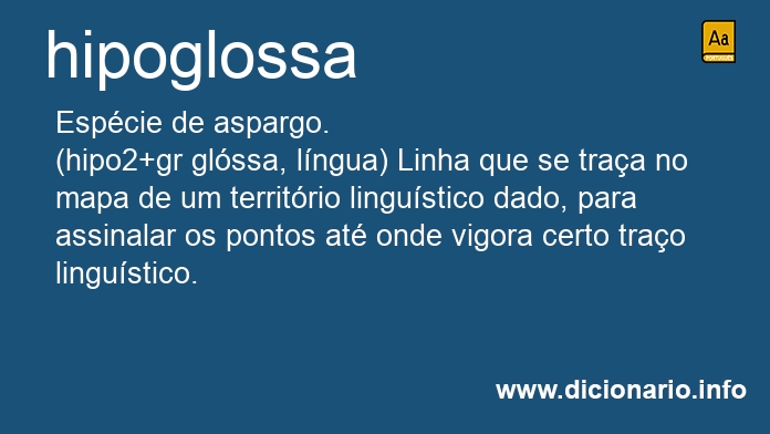 Significado de hipoglossa