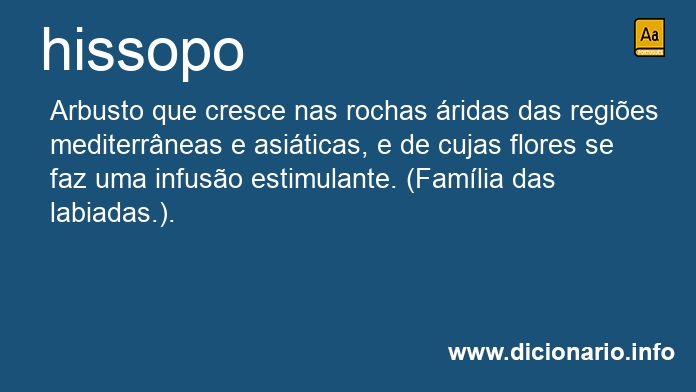 Significado de hissopo