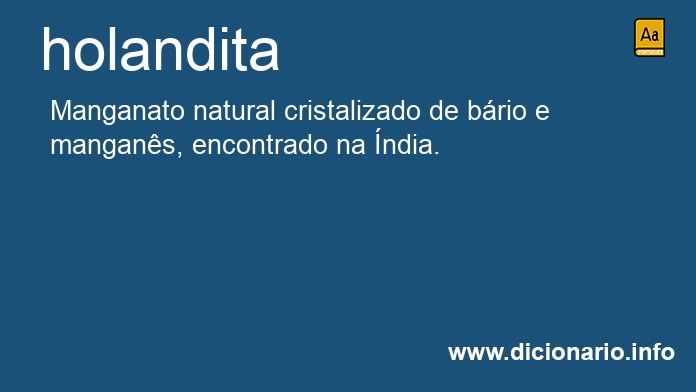 Significado de holandita