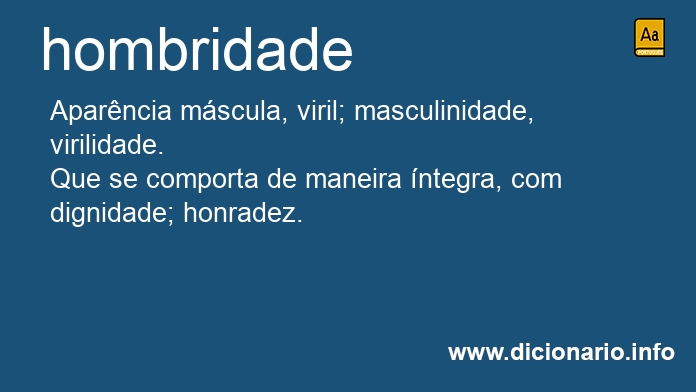 Significado de hombridades