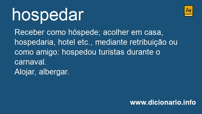 Significado de hospedarei