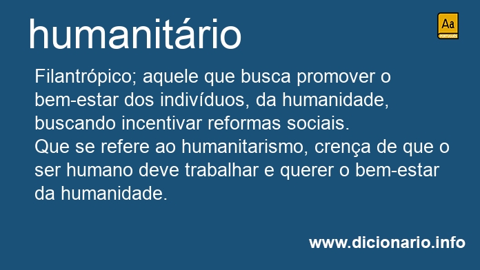 Significado de humanitrio