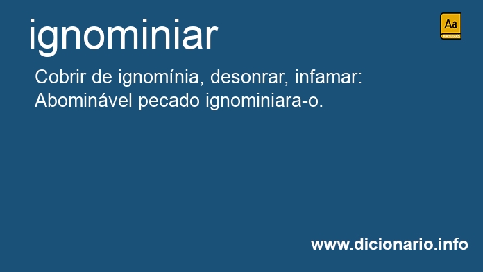 Significado de ignominia