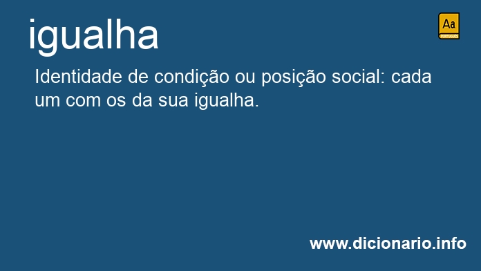 Significado de igualha