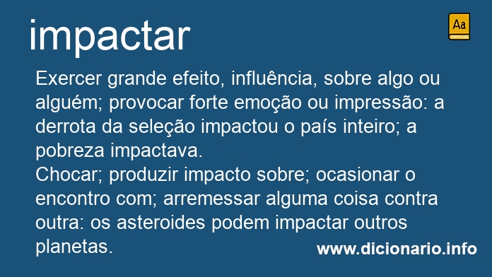 Significado de impactas