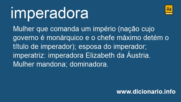 Significado de imperadora