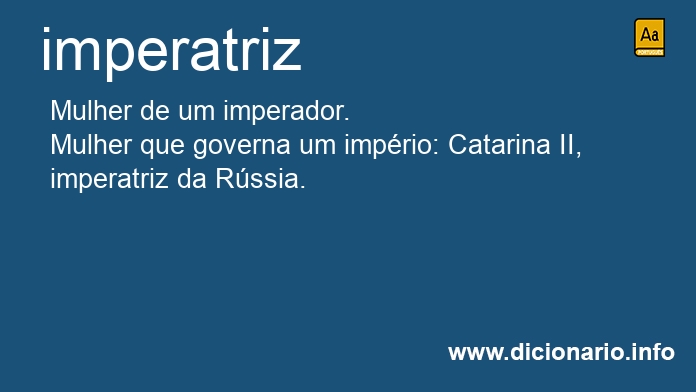 Significado de imperatriz