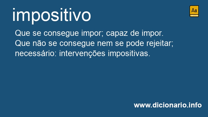 Significado de impositivo