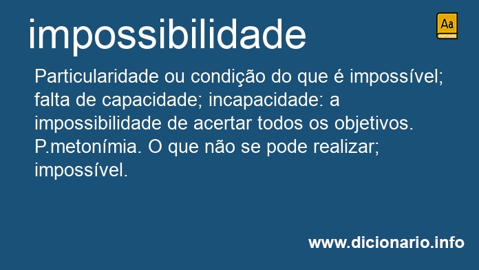 Significado de impossibilidades