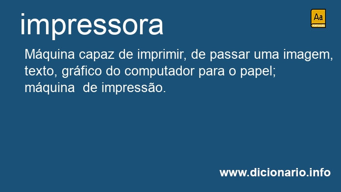 Significado de impressora