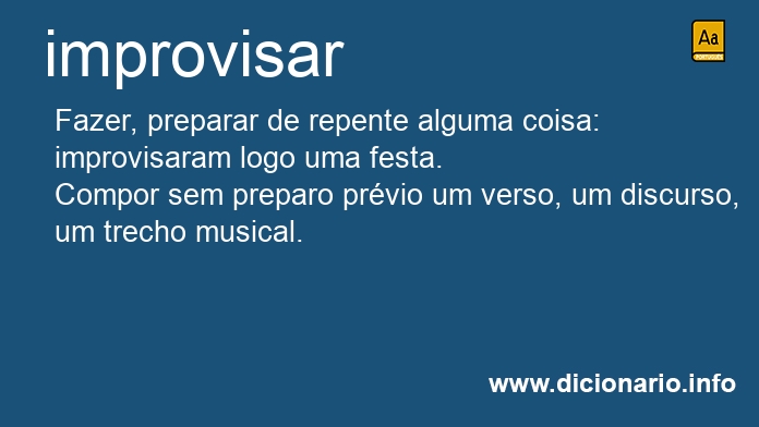 Significado de improvisa