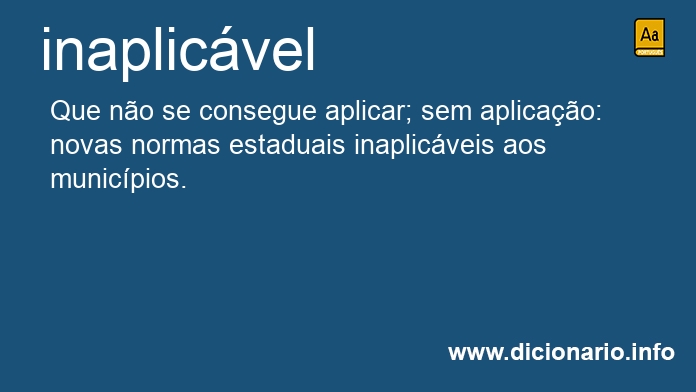 Significado de inaplicvel