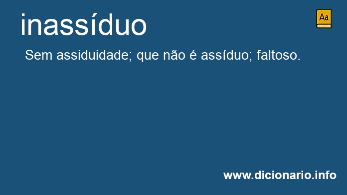 Significado de inassdua