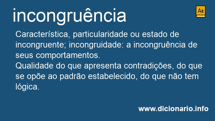 Significado de incongruncias