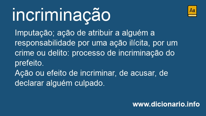 Significado de incriminaes