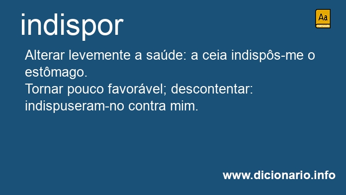 Significado de indispusesse