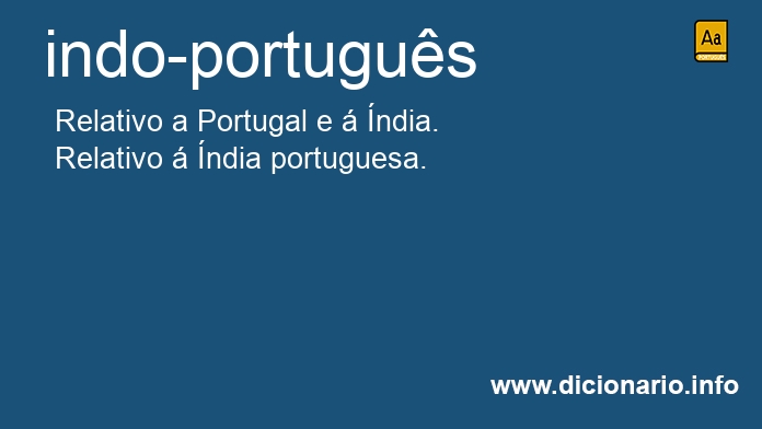 Significado de indo-portugus