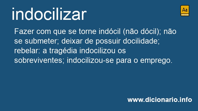 Significado de indocilizais