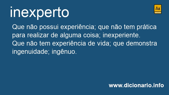 Significado de inexperta