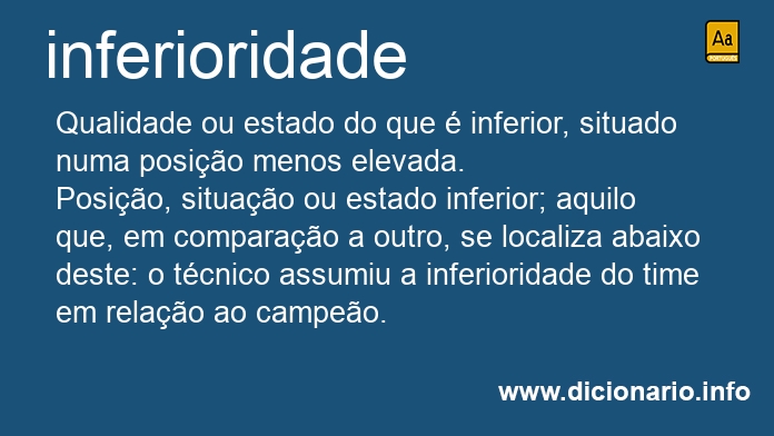 Significado de inferioridades