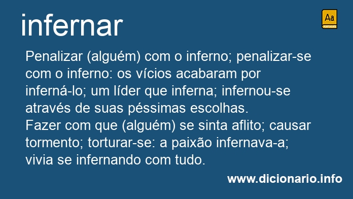 Significado de infernar