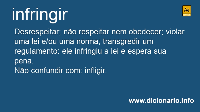 Significado de infringiro