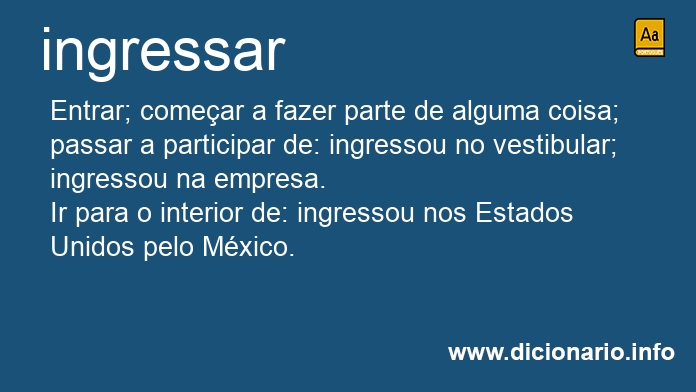 Significado de ingressardes