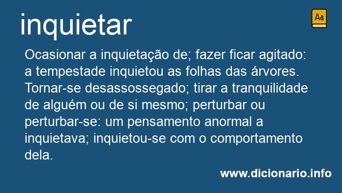 Significado de inquietastes