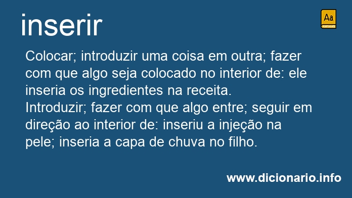 Significado de inseriram