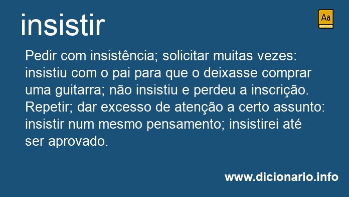 Significado de insististe