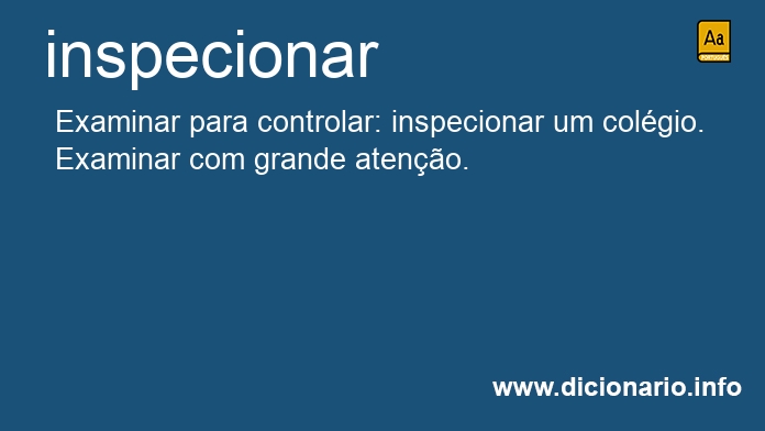 Significado de inspecionai