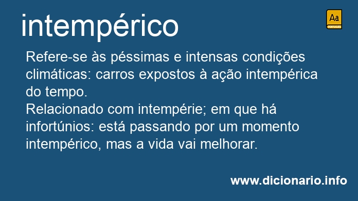 Significado de intemprica