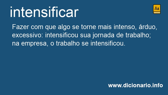 Significado de intensificar