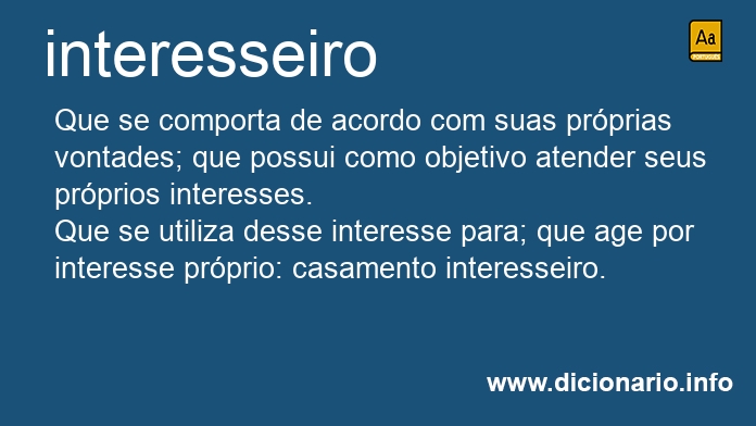 Significado de interesseira