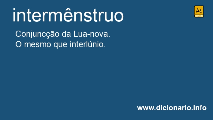 Significado de intermnstruo