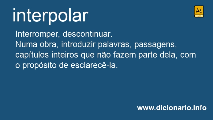 Significado de interpola