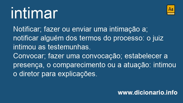 Significado de intimaremos