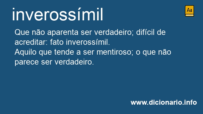 Significado de inverossmil