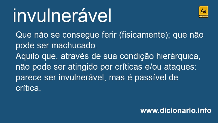 Significado de invulnerveis