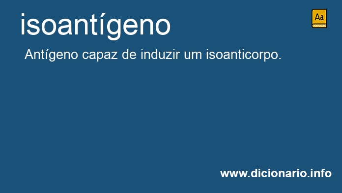 Significado de isoantgeno