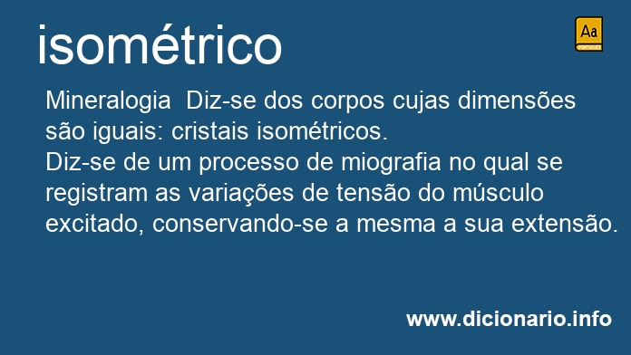 Significado de isomtricos