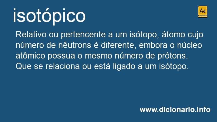 Significado de isotpicos