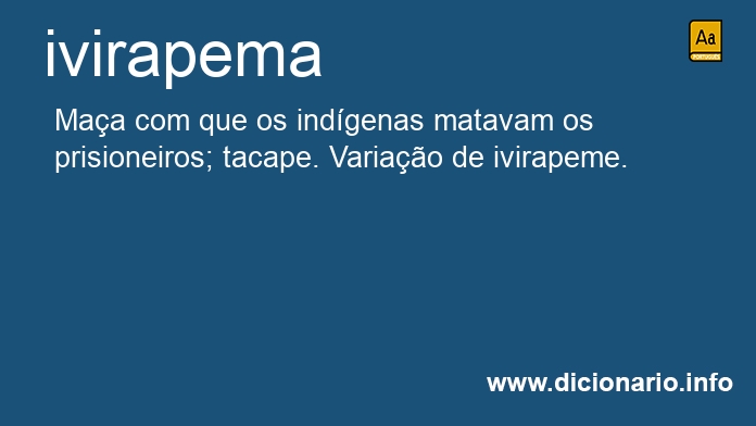 Significado de ivirapema