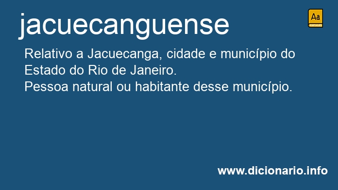 Significado de jacuecanguense