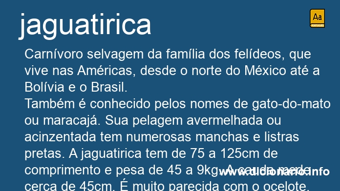 Significado de jaguatirica