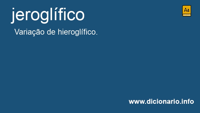 Significado de jeroglfico