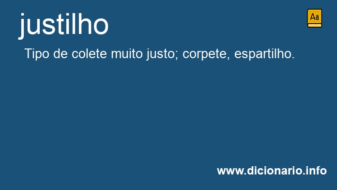 Significado de justilha