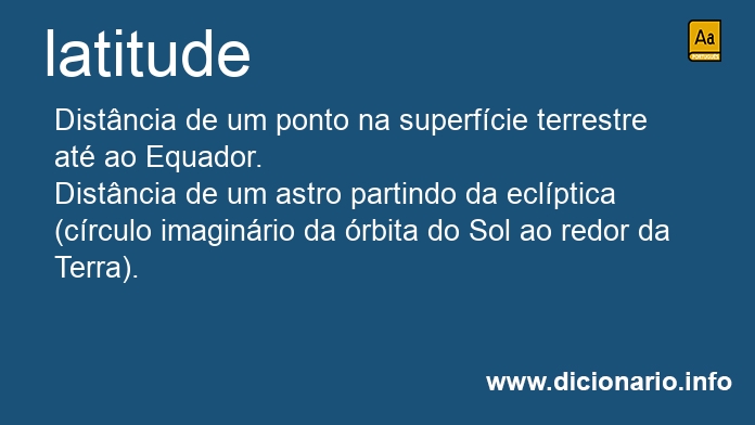 Significado de latitudes