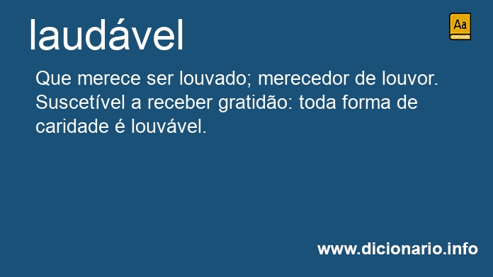 Significado de laudvel